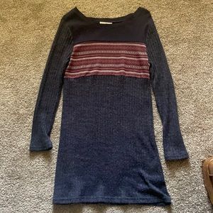 Altard state Navy blue knit and patterned dress